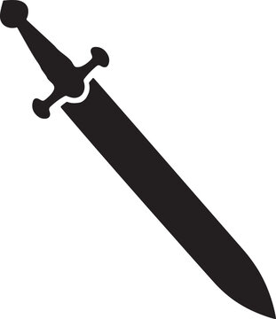 sword silhouette icon vector illustration on a white background