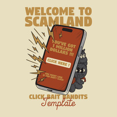 retro cartoon two thieves hiding behind smartphone