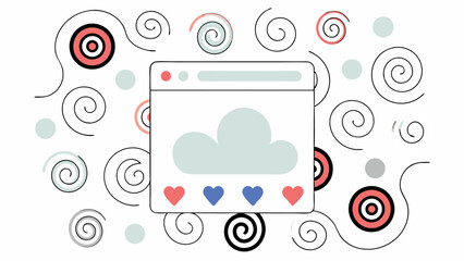 Cloud Computing, Social Media Likes, Abstract Background