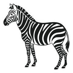Obraz premium Wild Zebra Silhouette Design for Safari and Jungle Art