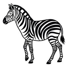 Fototapeta premium Zebra Animal Silhouette Icon for Wildlife Designs 
