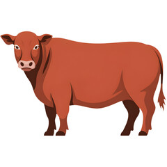 Obraz premium Illustration of a Brown Cow