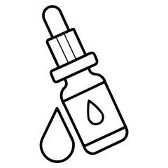 Obraz premium Dropper Bottle Line Art Vector