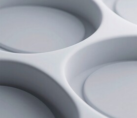 Soft neumorphic background generative ai image with light grey shapes and embossed