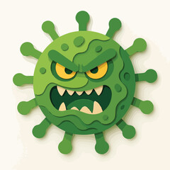 vector illustration of virus or bacteria. graphic design