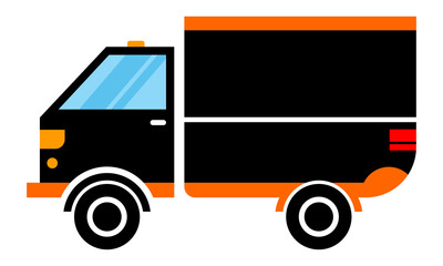 pickup box car vector logo illustration