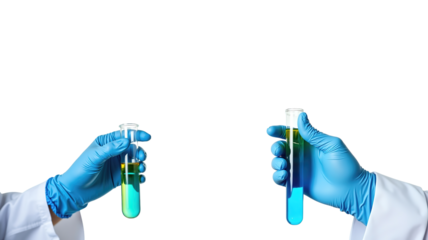 hand holding beaker png