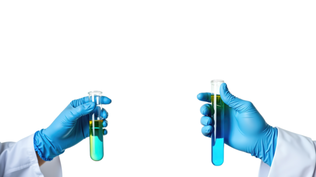 hand holding beaker png