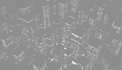 light form building city background vector , vector light from building isometric