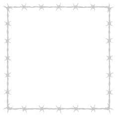 barbed wire frame vector, frame of barbed wire