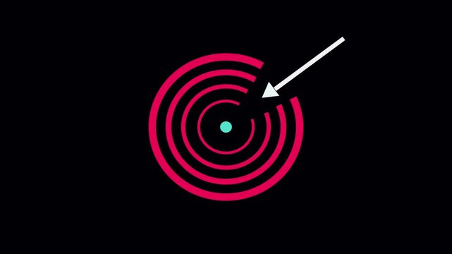 target with arrows Target Goal Text Future Digital Technology Ai Cyber Space deep learning Loop. goal, growth ,up, win  and objective target l