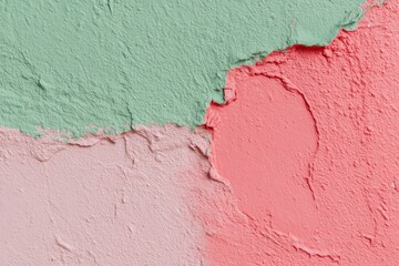 Vibrant pastel pink and green textured background ideal for chic design endeavors and creative concept development