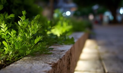 stone steps in the park, Generative AI