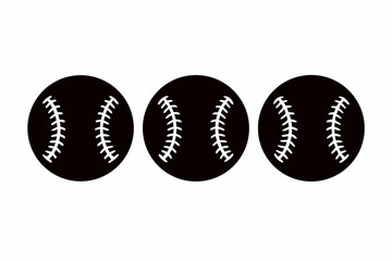 Modern Baseball Icon Vector Set for Athletic Branding Projects
