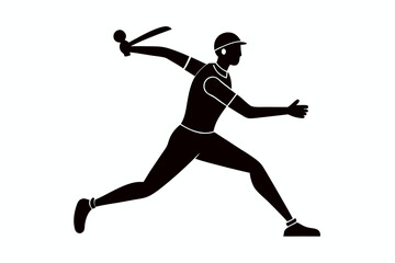 High-Quality Baseball Silhouette Vector Illustrations for Team Graphics