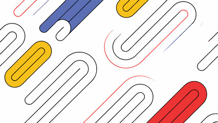 Abstract Geometric Pattern with Colorful Lines