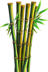 Fototapeta premium Colorful Artistic Depiction of Bamboo