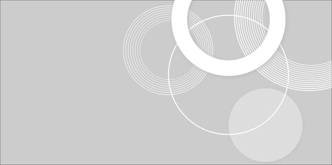 modern white and gray circle gradient trendy background. Grey abstract background geometry circle, diagonal line and layer element Vector for business, template, app presentation.	
