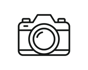 Minimal camera logo design in line art