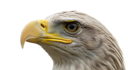Obraz premium Eagle Head Close-up Featuring Sharp Beak and Detailed Feathers