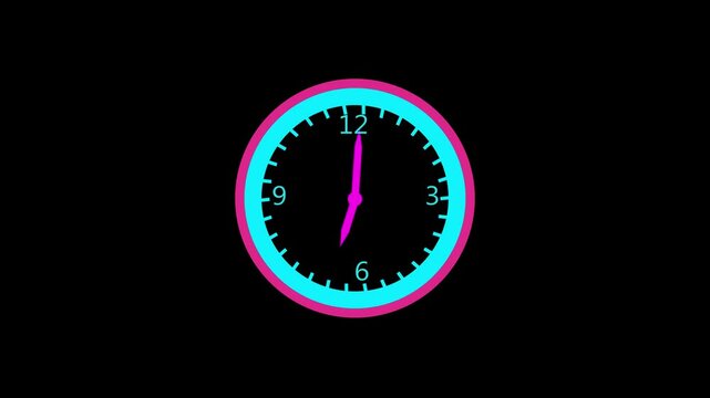 time for change Analog clock flat vector illustration isolated Round wall clock with blue frame and arrows for time checking vector flat illustration