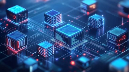 Obraz premium Minimal abstract background featuring interconnected network lines and nodes symbolizing big data, cloud computing, and software development concepts in modern digital technology