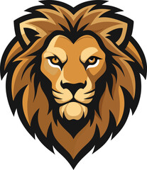 lion head mascot brown color