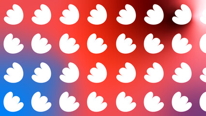 seamless pattern with red and blue hearts