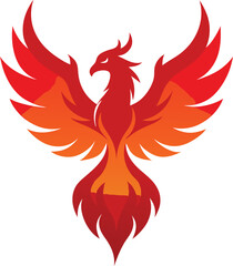 bird fire silhouette logo