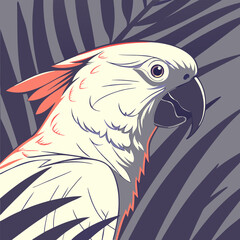 Flying wild eagle cartoon vector illustration with a blue background