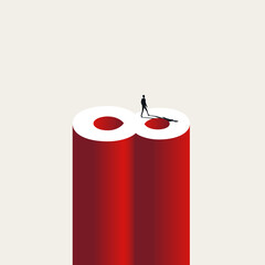 Business sustainability vector concept. Symbol of growth, development, progress. Minimal design eps10 illustration.