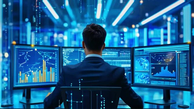 The business analyst uses computers for data analysis and Data Management Systems that connect to the database for technology, finance, operations, sales, and customer service.