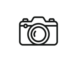 Clean outline camera symbol for logo use