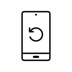 Phone with rotate left button icon