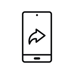 Phone icon with share button icon