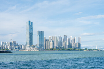 Naklejka premium Shenzhen Nanshan District Shekou Taizi Bay Coastal Scenery