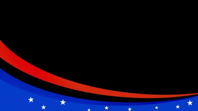 Patriotic Stars and Stripes Lower Third Overlay Alpha