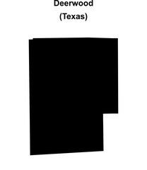 Deerwood (Texas) blank outline map