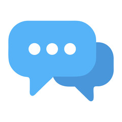 Efficient Communication Two Speech Bubbles Icon Design