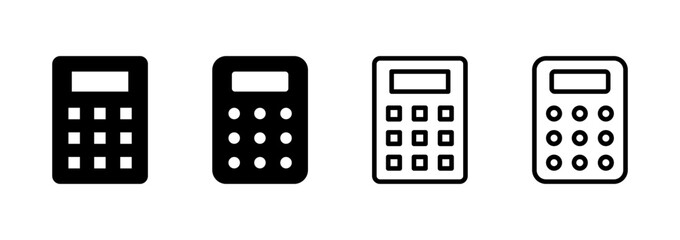 Calculator icon logo design. Accounting calculator sign and symbol.