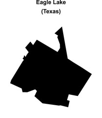 Eagle Lake (Texas) blank outline map