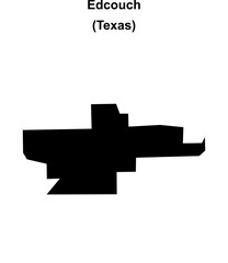 Edcouch (Texas) blank outline map