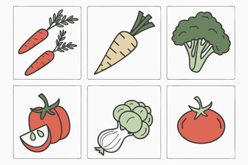 set of vegetables
