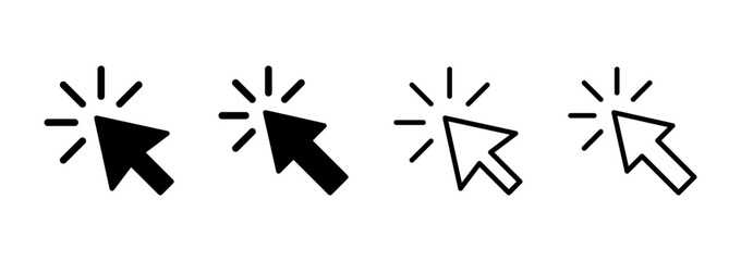 Click icon logo design. pointer arrow sign and symbol. cursor icon