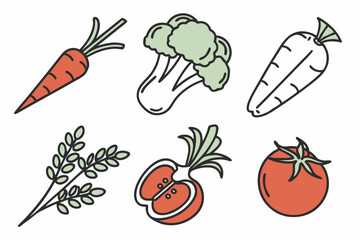 set of vegetables