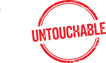 Untouchable stamp text vector