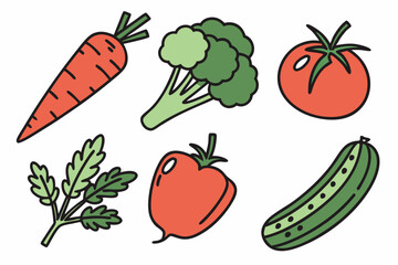 set of vegetables