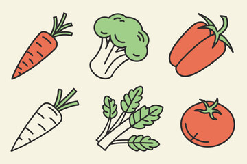 set of vegetables
