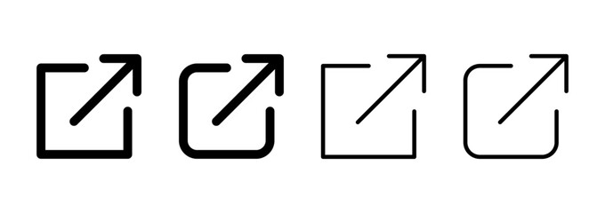 Fototapeta premium External link icon logo design. link sign and symbol. hyperlink symbol