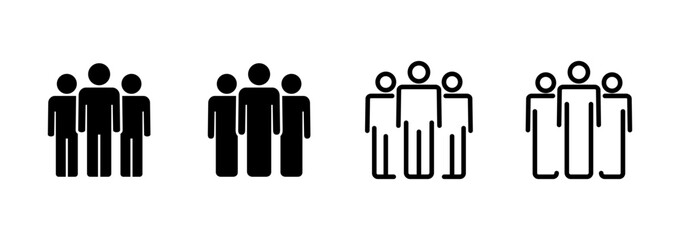 people icon logo design. person sign and symbol. User Icon vector